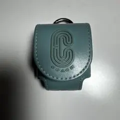 コーチ　レザーイヤホンケース　水色