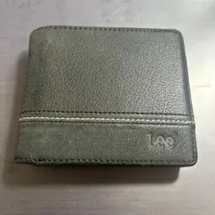 Lee 二つ折り財布 ダークグレー レザー
