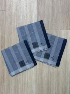 Calvin Klein ストライプハンカチ 3枚セット