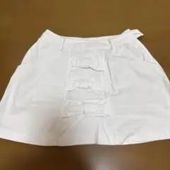 本日終了　最終値下げ　Viva Heart リボン付きホワイトゴルフミニスカートのサムネイル