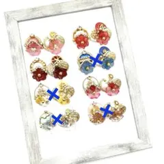 セール品❤️明るめカラーの華やかなフラワーレジンカボション❤️