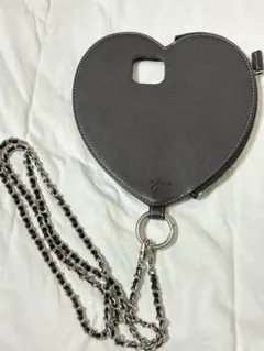 【ajew 】iPhone15 ハート型 ブラック iPhoneケース
