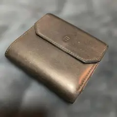 【本革】定価1万4千円　ブラックレザー 二つ折り財布