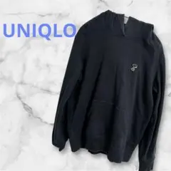 【ユニクロ】ピーナッツ スヌーピー 刺繍ワッペン スウェットプルパーカー