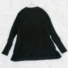 プラステ PLST M ウール100% ニット セーター ブラック 裾レイヤード