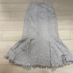 チェック柄 フレアスカート ロングスカート　 Mサイズ