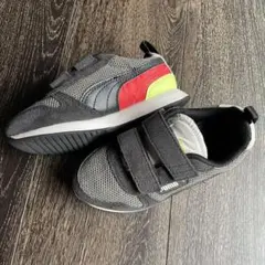 PUMA スニーカー ベルクロ グレー/レッド17.0