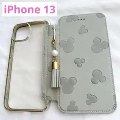 ☆ iPhone 13 携帯ケース 手帳タイプ 背面クリア かわいい