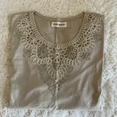 CHADORIAN ベージュ半袖Tシャツ