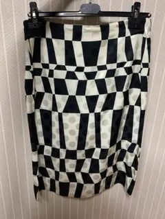 未使用DRIES VAN NOTEN 幾何学模様 タイトスカート