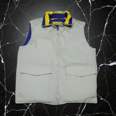 90s RUGGEDIER リバーシブル ダウンベスト フェザー M