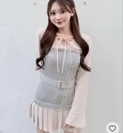 NOMAE シャツドッキングプリーツワンピース グレー ノマエ ピンク NOMAE シャツドッキングプリーツワンピース グレー ノマエ ピンク