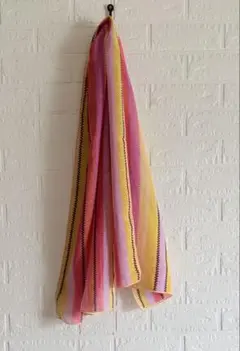 90's VINTAGE マルチカラーストライプ柄スカ－フ