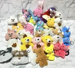 【新品タグ付】アニマルキーチェーンぬいぐるみマスコット38個セット 大量 山積み