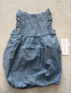 ラルフローレン　デニム フリルロンパース 75cm/9M