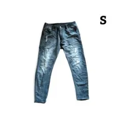 [即購入可能]ダメージ加工デニム風パンツ　ｓ サイズ　グレー