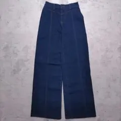 ハイウエストワイドパンツ フレアデニム y2k アメカジ カジュアル レトロ