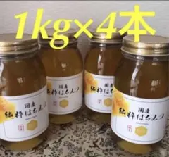 国産純粋百花はちみつ1kg ×4本 日本製 はちみつ家 ハチミツ 国産