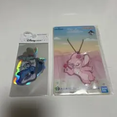 スティッチ　ステッカー　エンジェル　ラバーチャーム