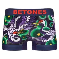 【BETONES】GRATITUDE メンズボクサーパンツ 鶴 鳥 花 動物 絵のサムネイル