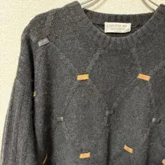 70s givenchy 顔タグ ニット 革 レザー イタリア製のサムネイル