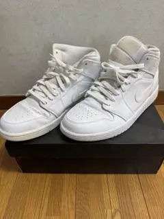 AIR JORDAN 1 MID White 28.5cm ジョーダン