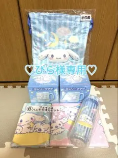 【ぴら様専用】シナモロール 当りくじ レリーフマグカップ 巾着 ボトル 5点