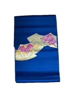 みっつ様専用　14 しなやかな質感と美しい濃青！　アンティーク　名古屋帯　特売品