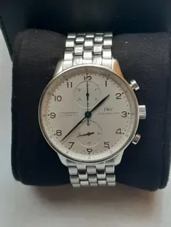 美品】IWCポルトギーゼクロノグラフIW371446青針自動巻ベルト3本