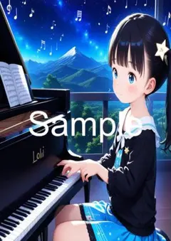 イラストポスター　グラビア　写真　A4サイズ　AIポスター　 K-D-８７