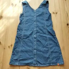 ユナイテッドアローズ デニムブルー ジャンバースカート 2way 160