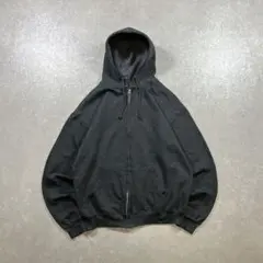 00s FRUIT OF THE LOOM ジップパーカー 無地 裏起毛 古着
