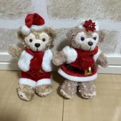 ダッフィー シェリーメイ クリスマス ストラップ ２点セット ペア ディズニ