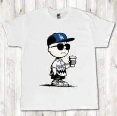 チャーリーブラウン ドジャース MLB 白 Tシャツ M