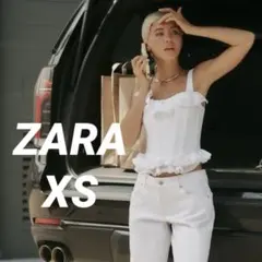 完売品 ZARA フリル付きバーレスクトップのサムネイル