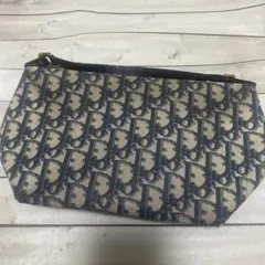 廃盤・希少✨Dior ポーチ トロッター ネイビー キャンバス　ヴィンテージ
