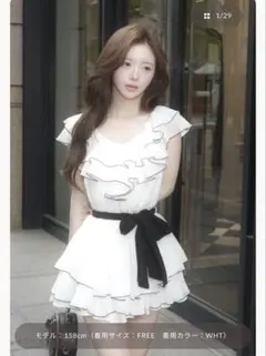 新品 Darich ダーリッチ エアリーフリルメローミニワンピース