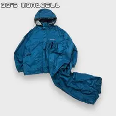 00s montbell GORE-TEX shell set up blue