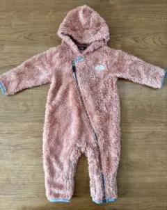 ザノースフェイス　フード付きフリースロンパース　80〜90cm ピンク