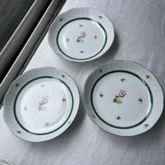 ヘレンド ウィーンのバラ 24.5cm スーププレート 2枚 ウィーンの薔薇