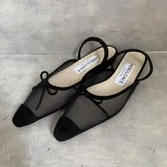 【美品】 NEBULONIE ネブローニ メッシュ リボン ミュール サンダルのサムネイル