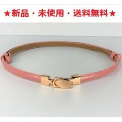 ☆新品♪スタイリッシュ♪ゴールドバックル・スライドベルト（ピンク）♬1904