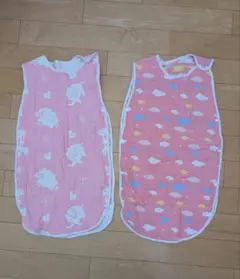 ベビースリーパー2点セット ピンク　ガーゼ