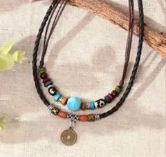 【男女兼用】 ターコイズ ナバホ 族 ネックレス インディアンジュエリー