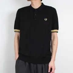 FRED PERRY ティップライン鹿の子ポロシャツ ブラック定価19,800円のサムネイル