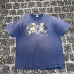 90s ダックスアンリミテッド 犬　ボロTシャツ 鬼フェード USA製