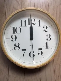 【ジャンク品】リキクロック Lemnos 掛け時計 渡辺力Riki　25cm