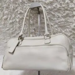 マーガレットハウエル アイデア ミニボストン 本革 肩掛け ベージュ