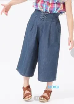 グローバルワーク テンセルデニムワイドパンツ キッズL(110～120)