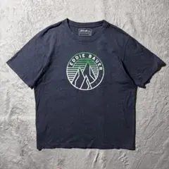 【Y9159】Eddie Bauer 半袖Tシャツ　サイズL ネイビーのサムネイル